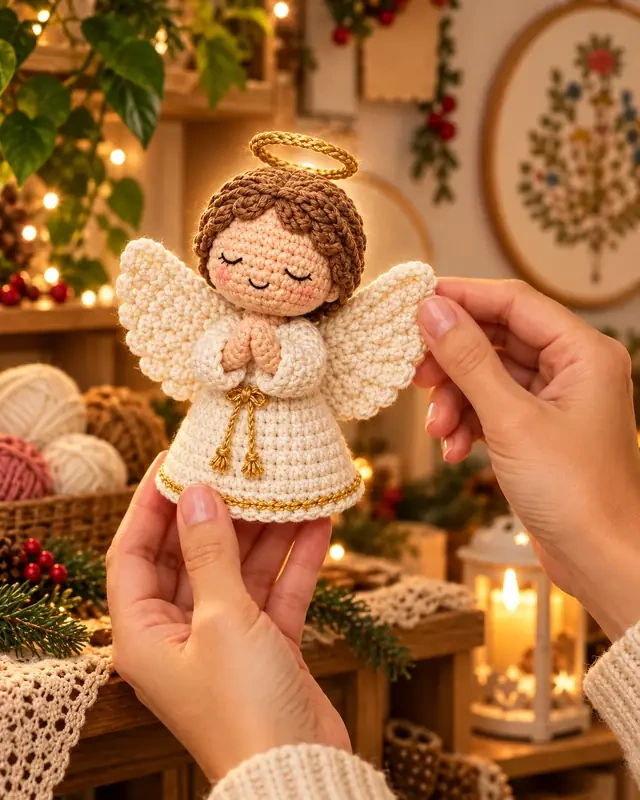 Ange en amigurumi